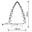 Kép 3/3 - HOME Optikai szálas műfenyő EVA gömbökkel, 120 cm (KIX 4/120)[SG]