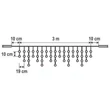 Kép 2/2 - HOME Sorolható fényfüggöny, sziporkázó, 50LED, hidegfehér, kültéri (KSF 50F/WH)[SG]