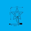 Kép 3/3 - HOME Dupla csillag neon-light, villogó, 55x54cm (NEON 3)[SG]
