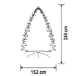 Kép 3/3 - HOME Műfenyő H240 cm D152 cm (KMF 4/240)[SG]