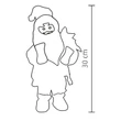 Kép 4/4 - HOME Táncoló, zenélő Mikulás, fehér nadrág, 30 cm (KDD 31)[SG]