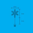 Kép 3/3 - HOME LED-es akril ablakdísz, hókristály (KID 701)[SG]