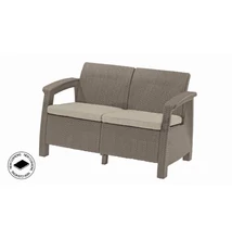 Kerti bútor Keter Corfu love seat kétszemélyes kanapé, cappuccino szín (610346)