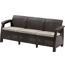 Kerti bútor Keter Corfu love seat max három személyes kanapé, barna (610376)