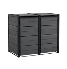 Kerti tároló Keter Hide Away 2x 120 l-es kukákhoz, szürke (612007)