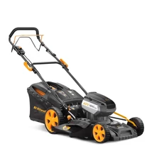 Riwall PRO RALM 4640 SPi - akkumulátoros önjáró fűnyíró szénkefe nélküli motorral 4 az 1-ben, 40 V (akku és töltő nélkül)