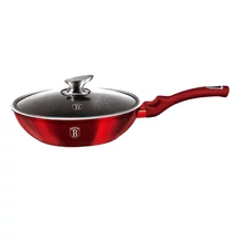 BerlingerHaus Wok fedővel (28 cm) Metallic Line Burgundy Edition (BH/1265N)