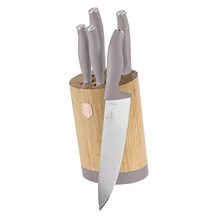 BerlingerHaus 6 részes késkészlet bambusz állvánnyal Taupe Collection (BH/2756)