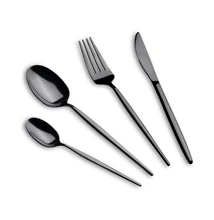 BerlingerHaus 24 részes evőeszköz készlet Matte Black Collection (BH/3069)