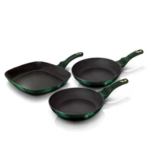 BerlingerHaus 3 részes serpenyő szett Emerald Collection (BH/6167F)