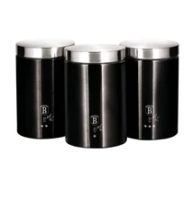 BerlingerHaus 3 részes tárolókészlet Black Silver Collection (BH/6296)