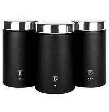 BerlingerHaus 3 részes tároló szett Matte Black Collection (BH/6296N)