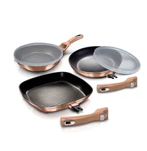 BerlingerHaus 5 részes serpenyő szett levehető nyéllel Metallic Line Rose Gold Edition (BH/7038)