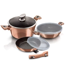 BerlingerHaus 6 részes edénykészlet levehető nyéllel Metallic Line Rose Gold Edition (BH/7051)