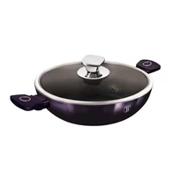 BerlingerHaus Wok fedővel (30 cm) Purple Eclipse Collection (BH/7114)