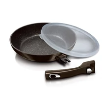 BerlingerHaus Serpenyő levehető nyéllel (24 cm) Metallic Line Shiny Black Edition (BH/7156)
