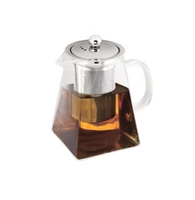 BerlingerHaus Négyzet alakú teáskanna szűrővel (0,75 L) Black Silver Collection (BH/7803)