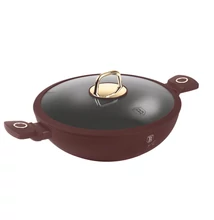 BerlingerHaus Wok fedővel (30 cm) Leonardo Collection (BH/8035)