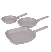 BerlingerHaus 3 részes serpenyő szett Taupe Collection (BH/8109)