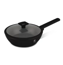 BerlingerHaus Mély serpenyő fedővel (24 cm) Matte Black Collection (BH/8179)