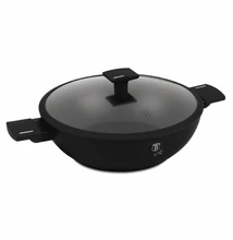 BerlingerHaus Wok fedővel (30 cm) Matte Black Collection (BH/8182)