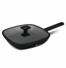 BerlingerHaus Grill serpenyő fedővel (28 cm) Matte Black Collection (BH/8184)