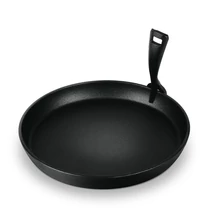 BerlingerHaus Öntöttvas kerek grill sütőlap levehető nyéllel (21 cm) Black Silver Collection (LP-BH-189)