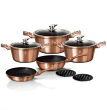 BERLINGER HAUS BH-1220N 10 részes edénykészlet, Rose Gold Metallic Line