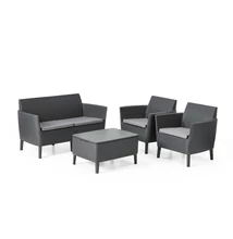 KETER SALEMO polyrattan kerti bútor garnitúra (kétszemélyes) - grafit 