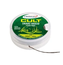 CLIMAX CULT CARP SNAKE BRAID LEAD FREE LEADER 10m 40lb Weed Green