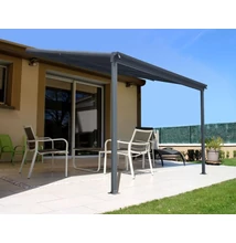 alumínium pergola LANITPLAST WALL 33 antracit + clear PC LG2086
