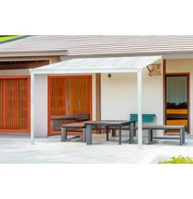 alumínium pergola LANITPLAST WALL 33 fehér + bronz PC LG2121