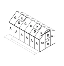 tartalék üveg az üvegházhoz VITAVIA TARGET 7500 PC 4 mm LG2536