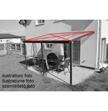 csereüvegezés a LANITPLAST WALL 53 pergolához bronz PC LG3106