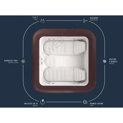 Bestway Lay-Z-Spa Maldives Hidromasszázs medence Spa Jakuzzi 201 × 201 × 80 cm(6001U/HMC 025) Bestway Lay-Z-Spa Maldives Hidromasszázs medence Spa Jakuzzi 201 × 201 × 80 cm(6001U/HMC 025)