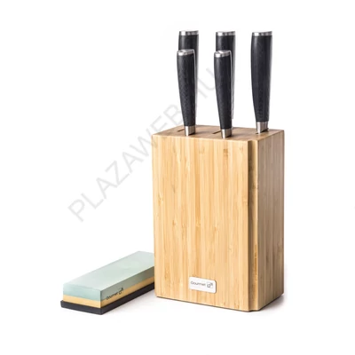 Késkészlet G21 Gourmet Premium 5 db bambusz késtartóban + csiszolókő (6002299)