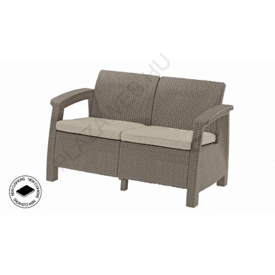Kerti bútor Keter Corfu love seat kétszemélyes kanapé, cappuccino szín (610346)