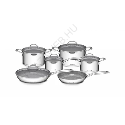 G21 Gourmet Miracle edénykészlet, egy serpenyővel több, 11 darabos, rozsdamentes acél/greblon (6352111)