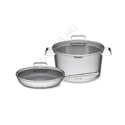 G21 Gourmet Magic edénykészlet szűrővel, 4 darabos, rozsdamentes acél (6352117)