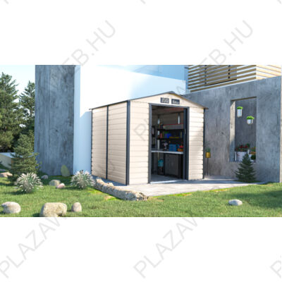 G21 GAH 407 - 213 x 191 cm-es kerti fém ház, bézs és szürke (6390063)
