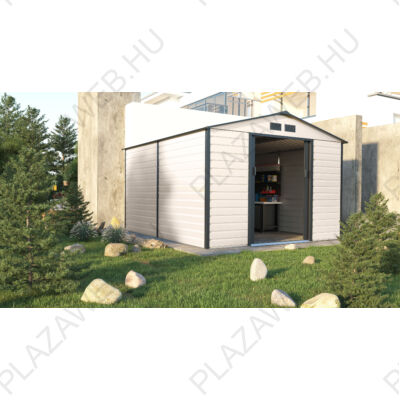 G21 GAH 884 - 277 x 319 cm-es kerti fém ház, bézs és szürke (6390066)