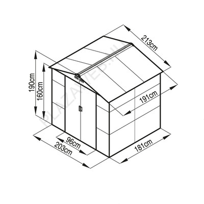 G21 GAH 407 - 213 x 191 cm-es kerti fém ház, antracit (63900690) G21 GAH 407 - 213 x 191 cm-es kerti fém ház, antracit (63900690)