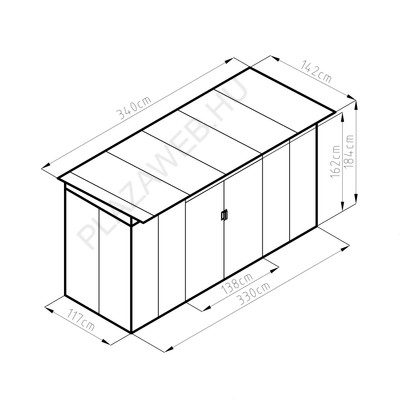 G21 GRAH 483 kerti tároló - 340 x 142 cm, antracit (6390091) G21 GRAH 483 kerti tároló - 340 x 142 cm, antracit (6390091)