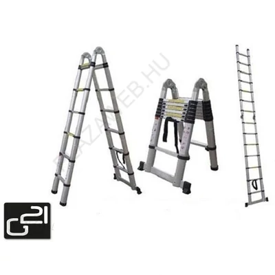 G21 GA-TZ9+11-3,2M teleszkópos létra, alumínium (6390402)