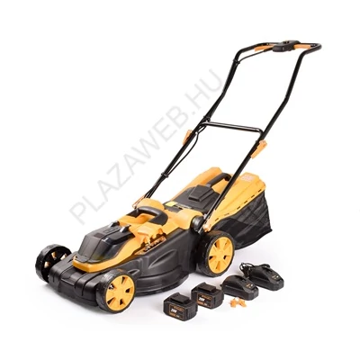 Riwall PRO RALM 3820 set - akkus fűnyíró 20V s szénkefe nélküli motorral (2 db 4Ah akkuval és töltővel)