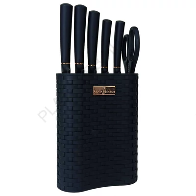 BerlingerHaus 7 részes késkészlet állvánnyal Black Rose Collection (BH/2501N)