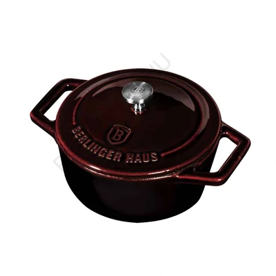 BerlingerHaus Mini öntöttvas fazék (10 cm) Metallic Line Burgundy Edition (BH/6495)