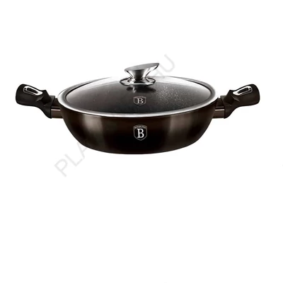 BerlingerHaus Alacsony lábas fedővel (3,8 L) Metallic Line Shiny Black Edition (BH/6609)