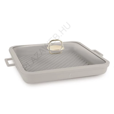 BerlingerHaus Négyszögletes grill serpenyő fedővel (34 cm) Sahara Collection (BH/7790)