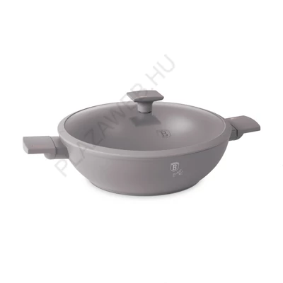 BerlingerHaus Wok fedővel (30 cm) Taupe Collection (BH/8095)